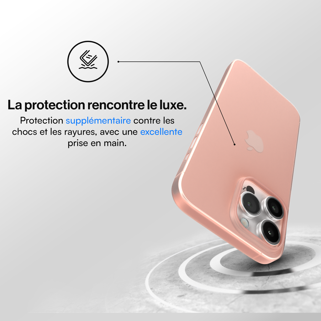 Coque de protection Ultra Fine iPhone 15, 15 Pro, 15 Pro Max, 15 Plus - Rose