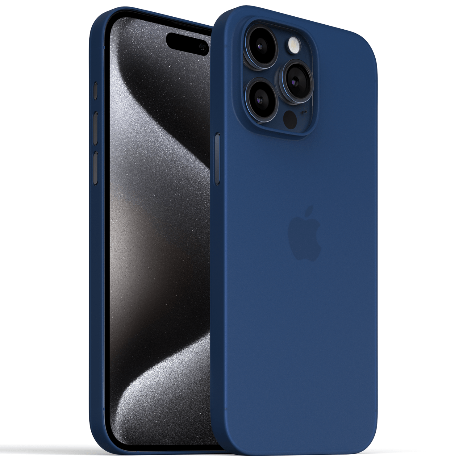 Coque antichoc en gel de silicone doux pour Apple iPhone 15 Pro Max,Minuit  Bleu, Apple iPhone 15 Pro Max