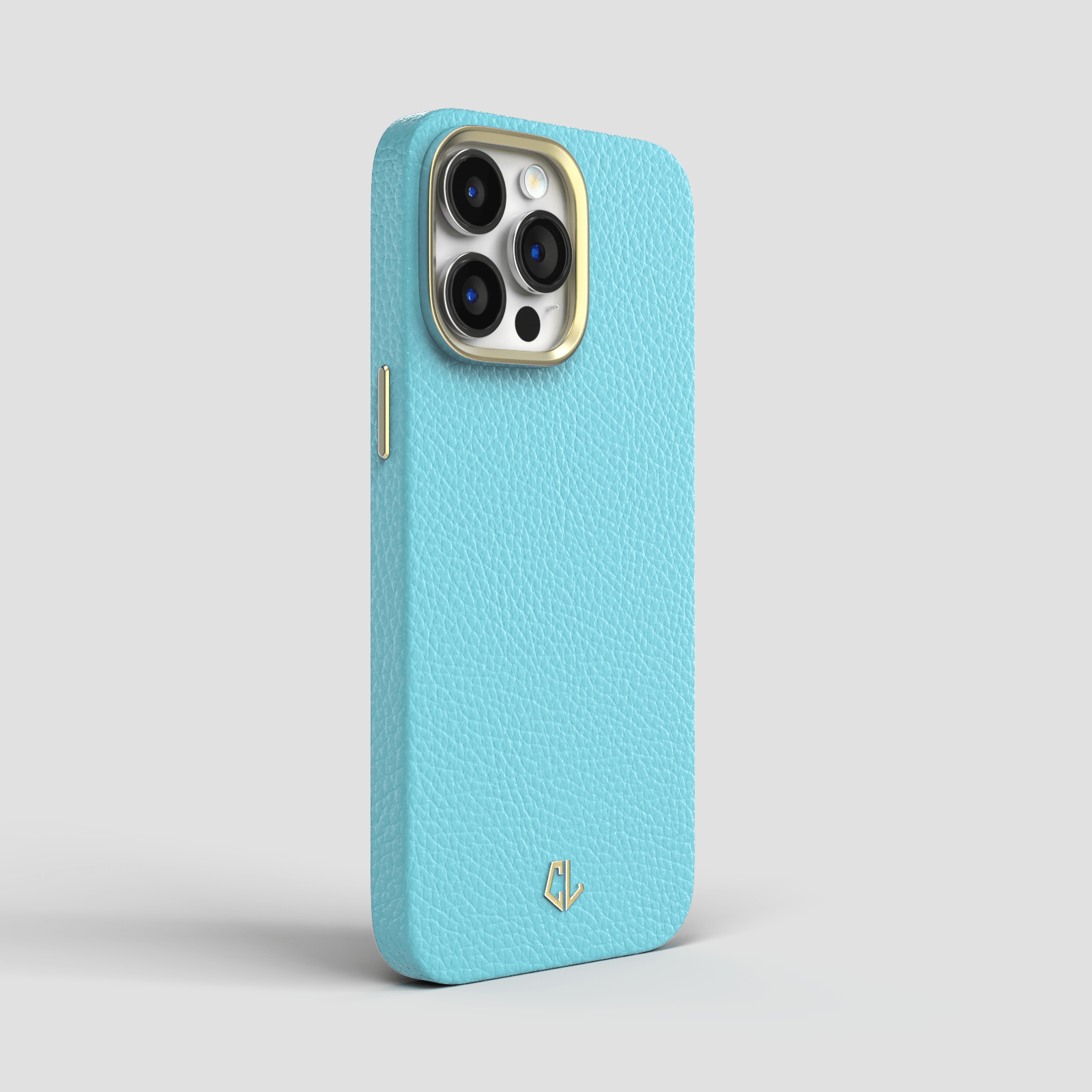 Coque luxe en cuir pour iPhone 13, 13 Mini, 13 Pro, 13 Pro Max - Bleu