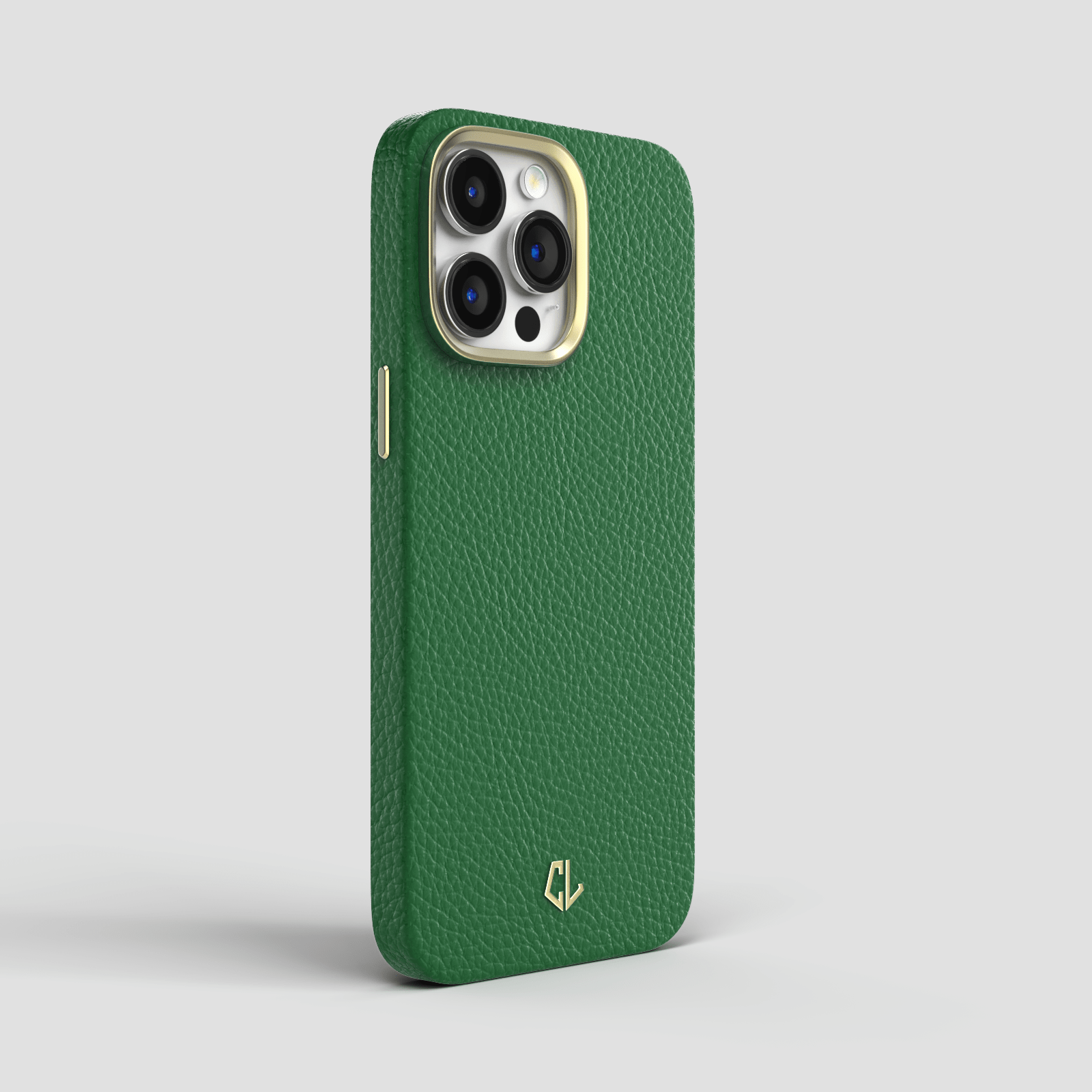 Coque luxe en cuir pour iPhone 13, 13 Mini, 13 Pro, 13 Pro Max - Vert