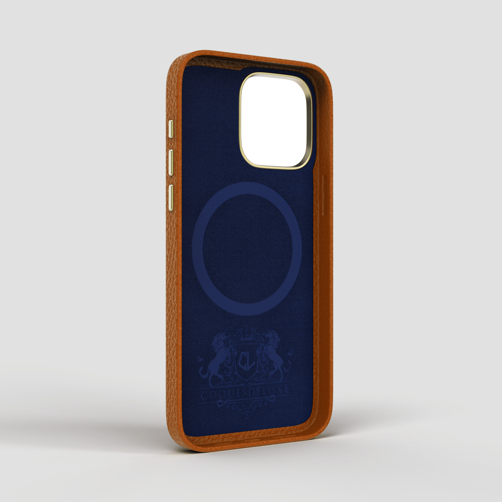 Coque luxe en cuir pour iPhone 13, 13 Mini, 13 Pro, 13 Pro Max - Marron