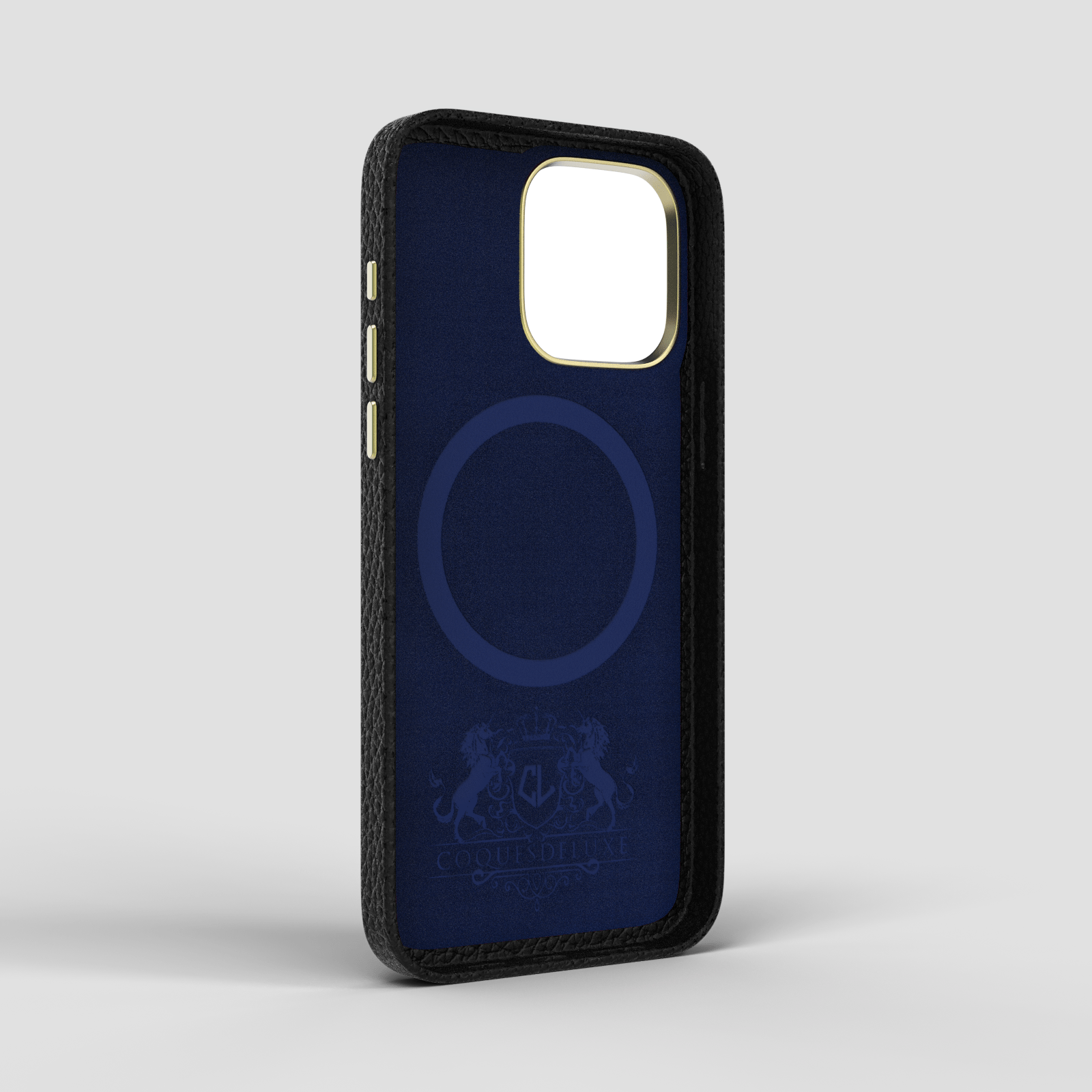 Coque luxe en cuir pour iPhone 13, 13 Mini, 13 Pro, 13 Pro Max - Noir