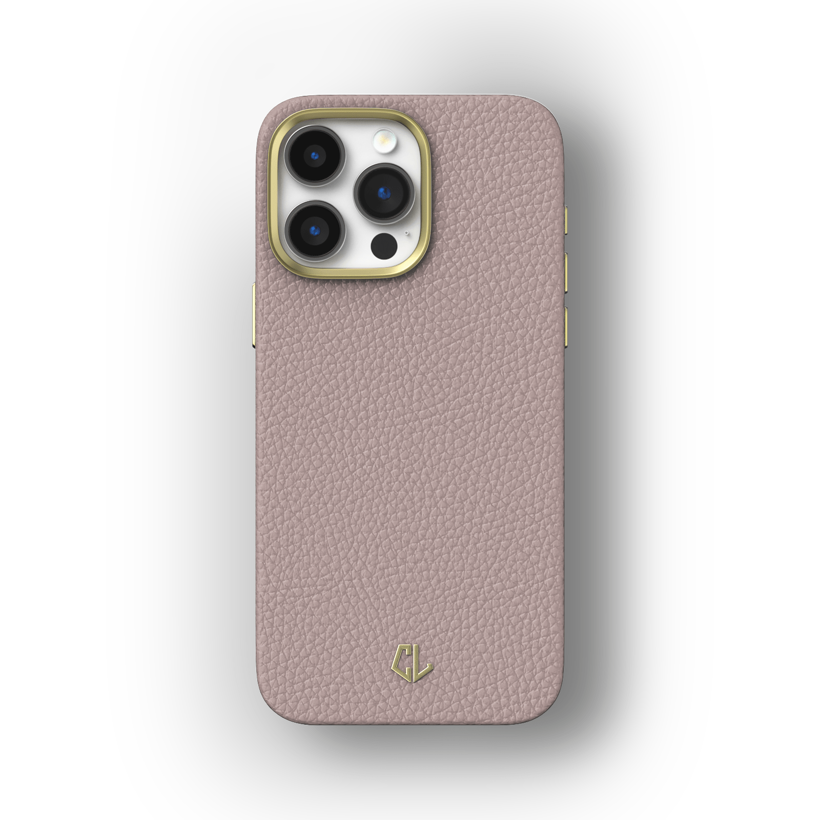 Coque luxe en cuir pour iPhone 13, 13 Mini, 13 Pro, 13 Pro Max - Nude