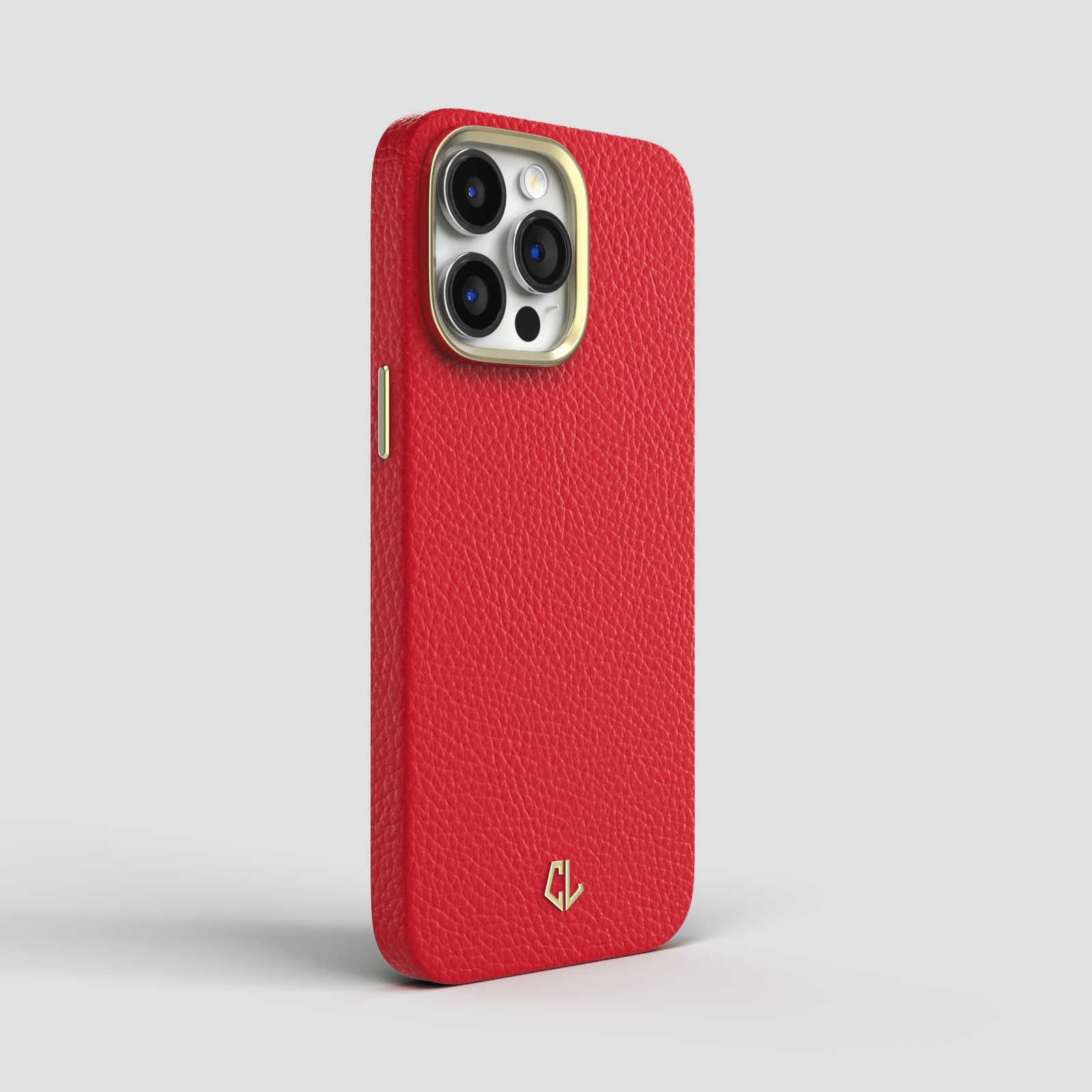 Coque luxe en cuir pour iPhone 14, 14 Plus, 14 Pro, 14 Pro Max - Rouge