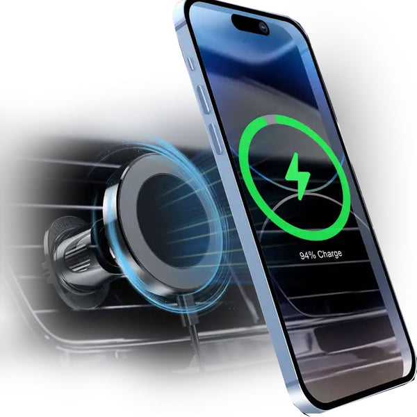 Support Magnétique Voiture UKEXE - Ventouse Ultra-forte, Rotation 360°, Compatible MagSafe IPhone 12-17 Pro Max - 4